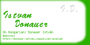 istvan donauer business card